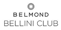 Belmond Bellini Club logo with a circular floral emblem above dark gray uppercase text on a light gray background